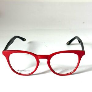 Biacci Milano BM317  C2 Red/Black  Acetate Round Eyeglasses - NWT Brand New